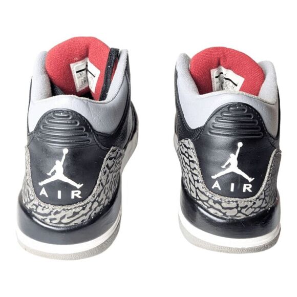 NIKE Air Jordan 3 Retro 'Black Cement' Sneakers Size 6Y/W7.5 - Picture 5 of 7